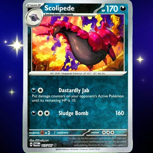 Scolipede - Reverse Holo - Pokemon Scarlet & Violet Twilight Masquerade #117/167