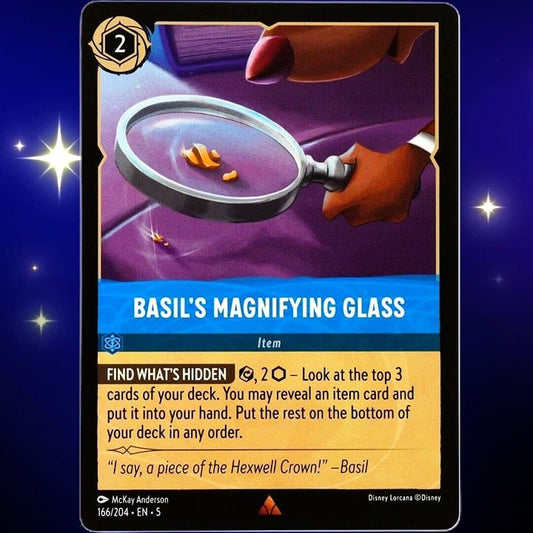 Basil's Magnifying Glass - Rare - Disney Lorcana TCG Shimmering Skies #166/204