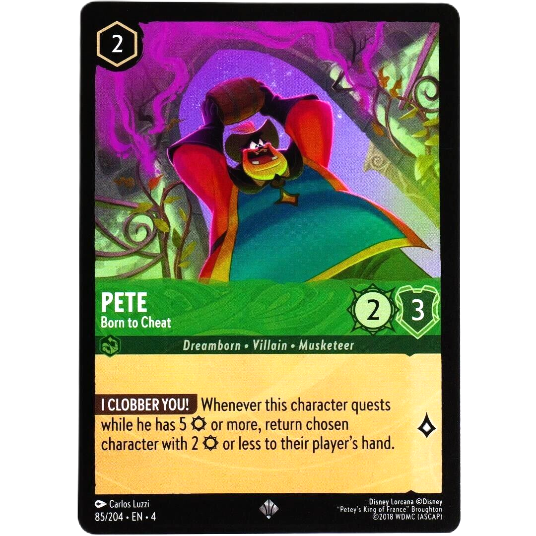 Pete Born to Cheat - Super Rare - Disney Lorcana TCG Ursula's Return #85/204