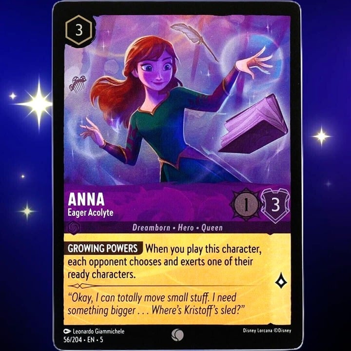 (Foil) Anna Eager Acolyte - Common - Disney Lorcana TCG Shimmering Skies #56/204