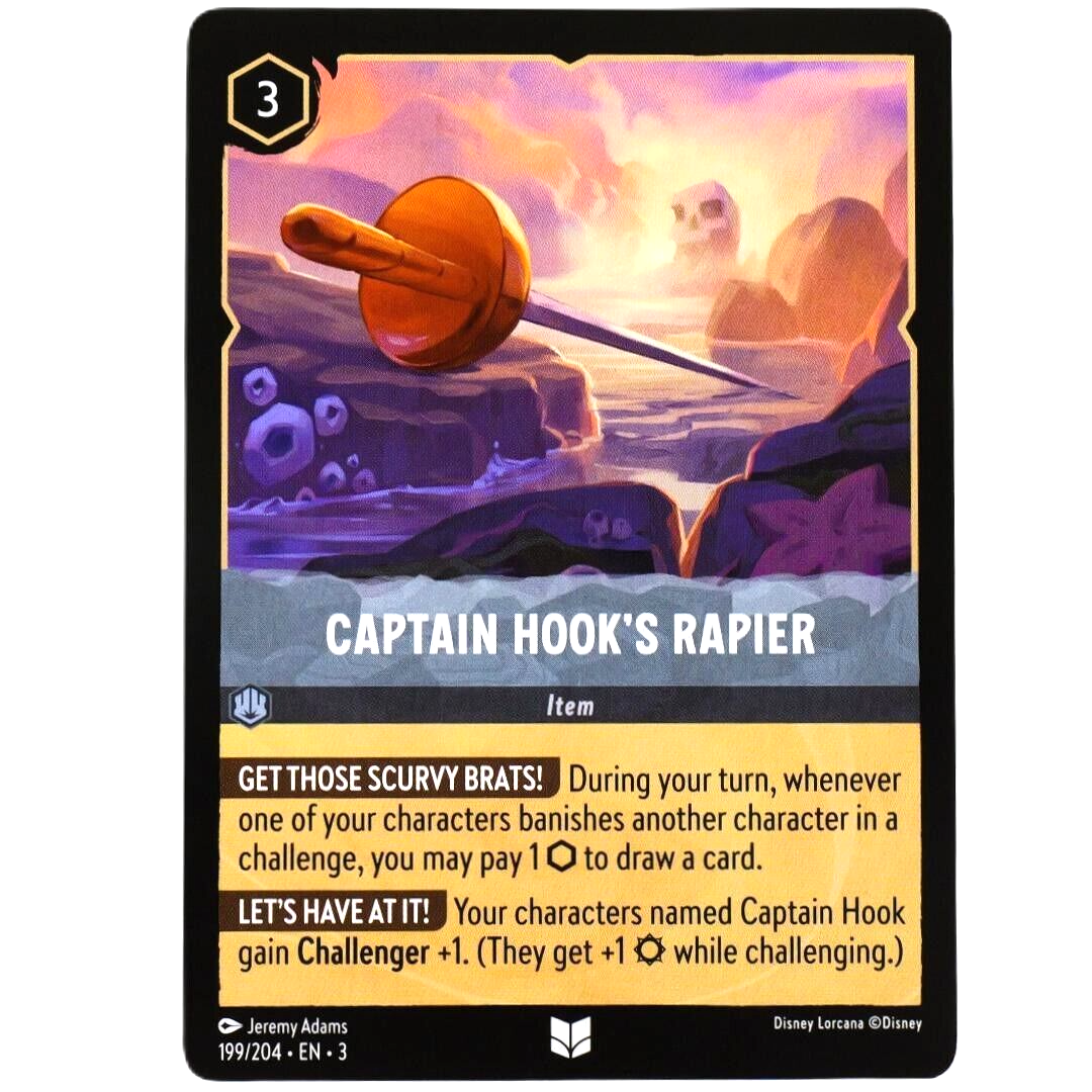 Captain Hook's Rapier - Uncommon - Disney Lorcana TCG Into the Inklands #199/204