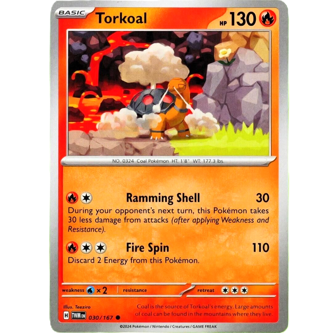 Torkoal - Common - Pokemon TCG Scarlet & Violet Twilight Masquerade #030/167