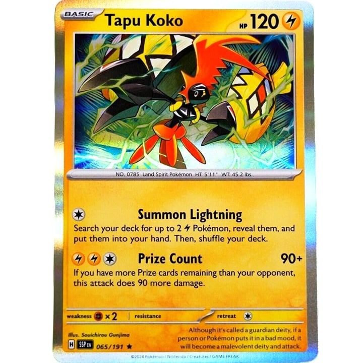 Tapu Koko - Rare Holo - Pokemon TCG Scarlet & Violet Surging Sparks #065/191