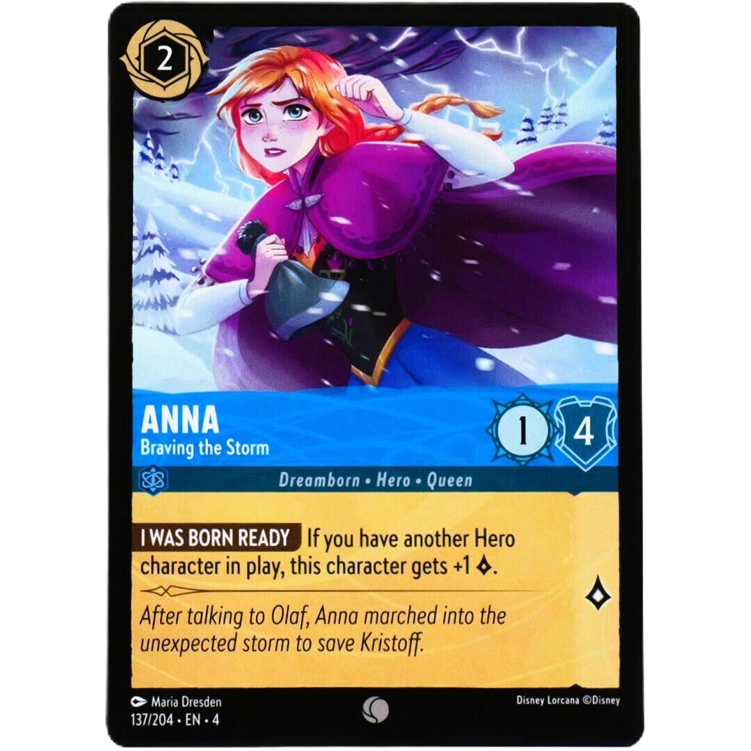 Anna Braving the Storm - Common - Disney Lorcana TCG Ursula's Return #137/204