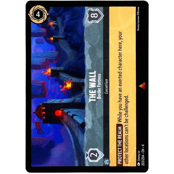 The Wall Border Fortress - Rare - Disney Lorcana TCG Ursula's Return #203/204
