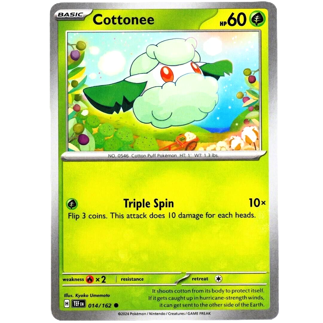 Cottonee - Common - Pokemon TCG Scarlet & Violet Temporal Forces #014/162