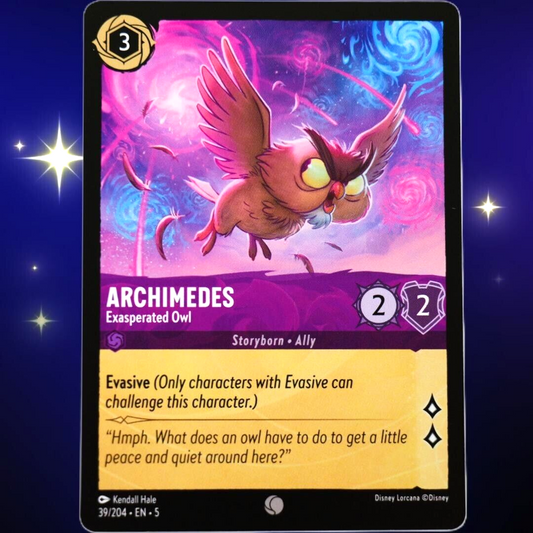 Archimedes Exasperated Owl - Disney Lorcana TCG Shimmering Skies #39/204