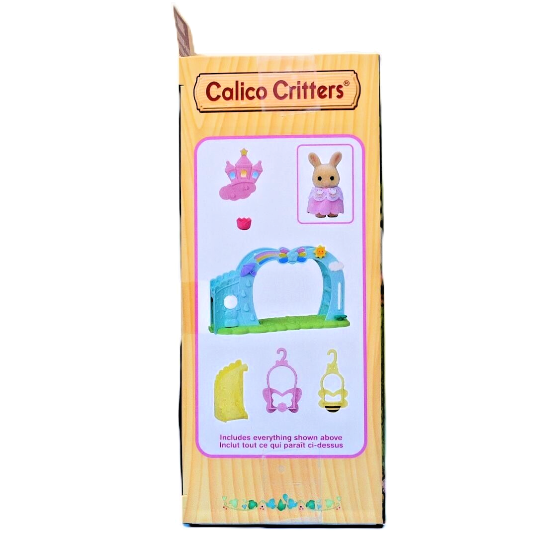 Calico Critters Nursery Swing Set with Milk Rabbit Baby