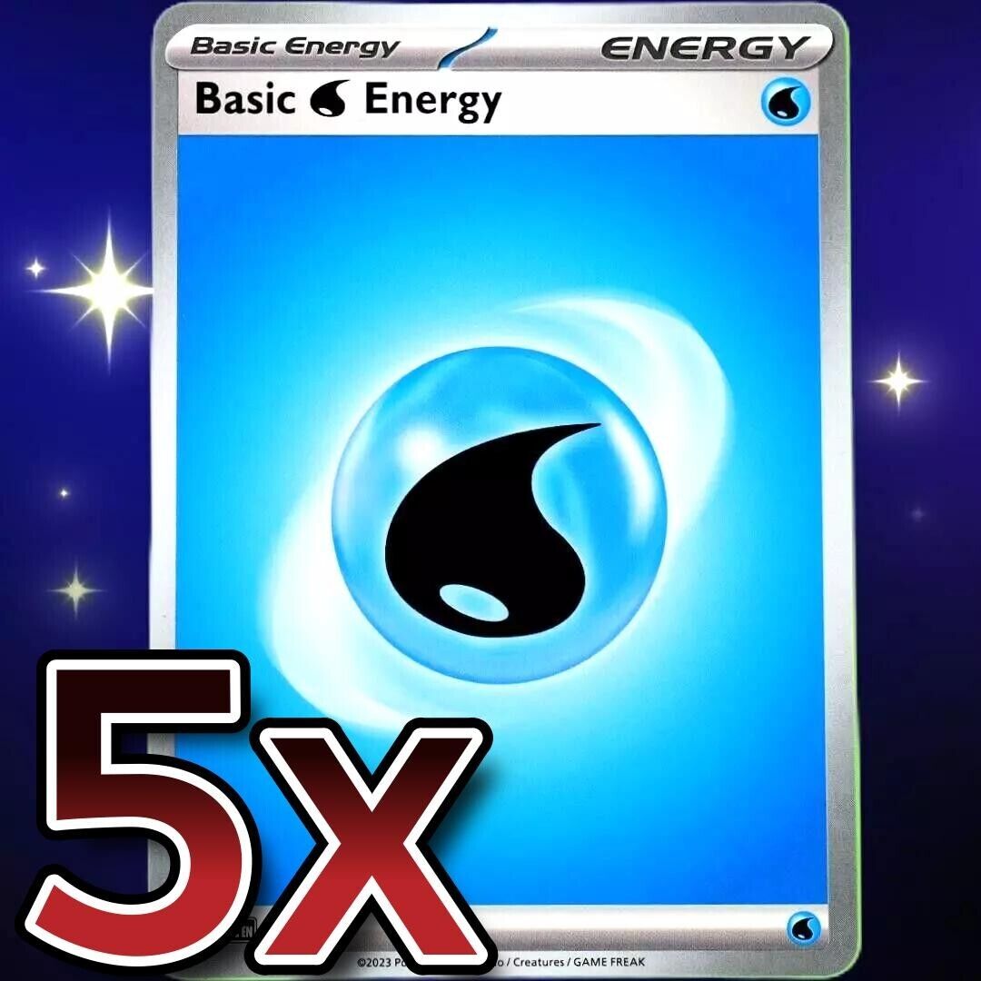 Basic Energy - Water - Pokemon TCG Scarlet & Violet #003 - Set of 5