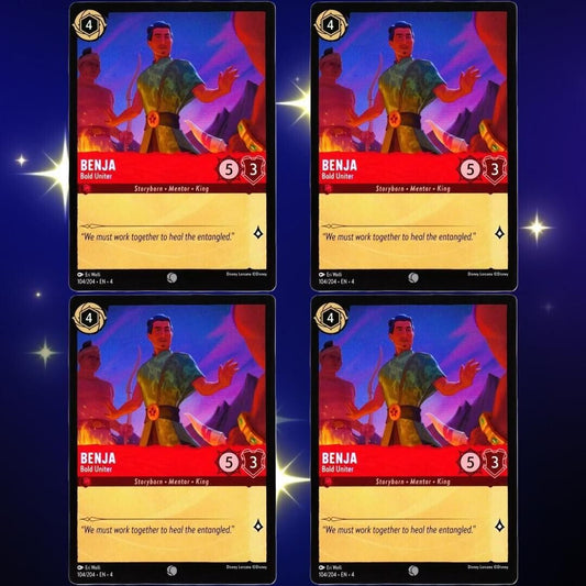 4x Benja Bold Uniter - Common - Disney Lorcana TCG Ursula's Return #104/204