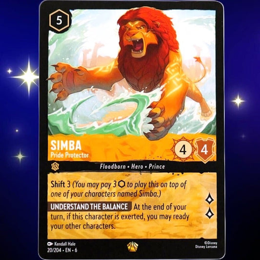 Simba Pride Protector - Legendary - Disney Lorcana TCG Azurite Sea #20/204