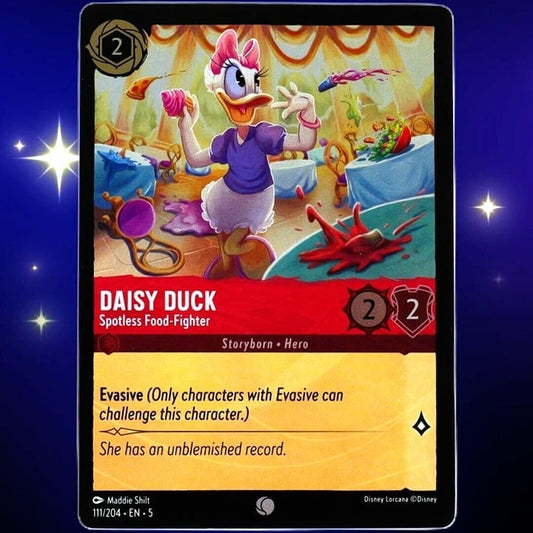 (Foil) Daisy Duck Spotless Food-Fighter - Disney Lorcana TCG Shimmering Skies #111/204