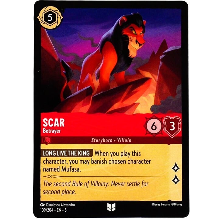 Scar Betrayer - Uncommon - Disney Lorcana TCG Shimmering Skies #109/204