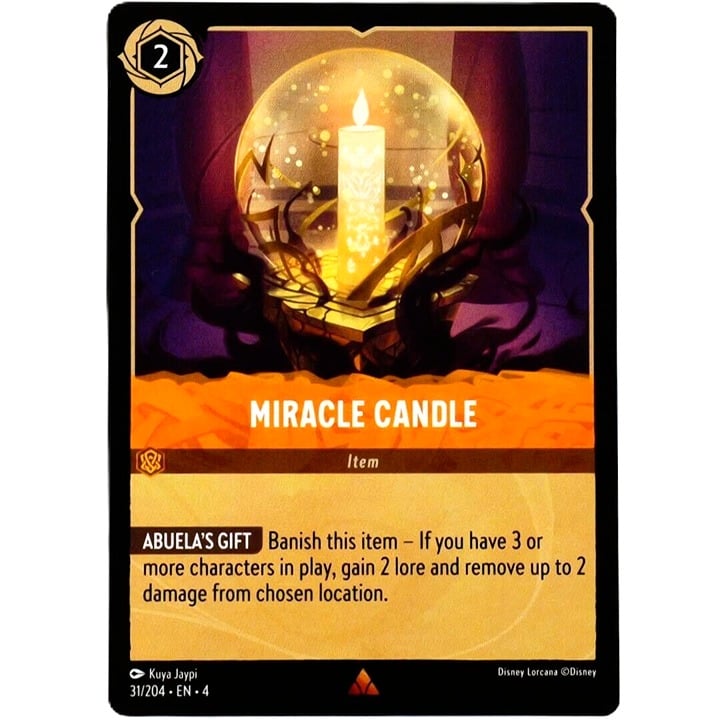 Miracle Candle Item Card - Rare - Disney Lorcana TCG Ursula's Return #31/204