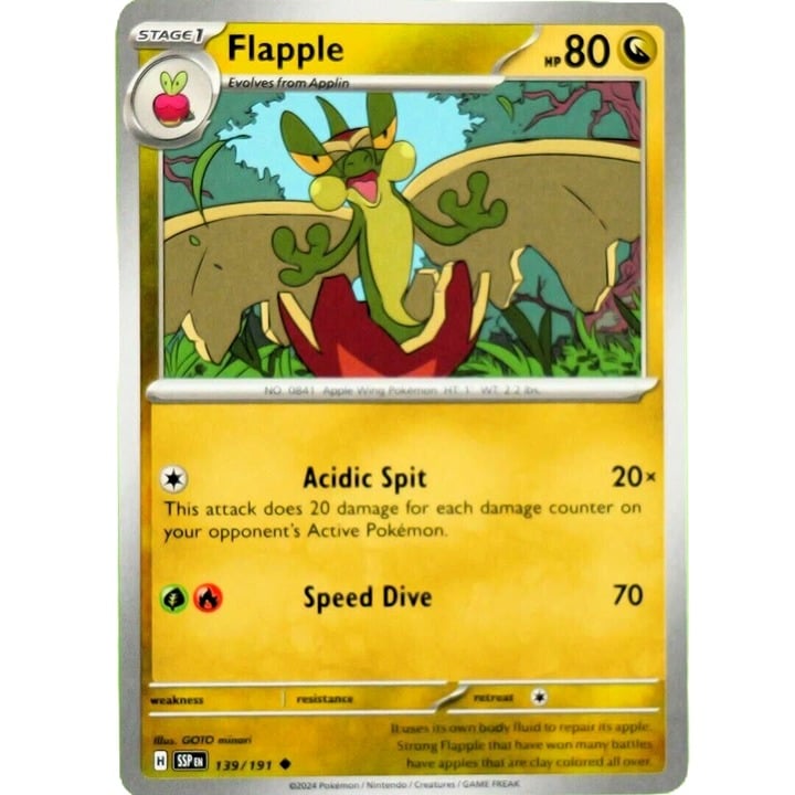 Flapple - Uncommon - Pokemon TCG Surging Sparks #139/191