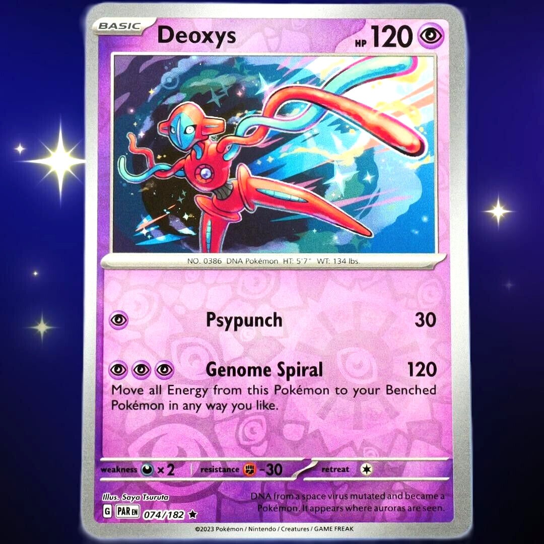 Deoxys - Rare Reverse Holo - Pokemon TCG Scarlet & Violet Paradox Rift #074/182