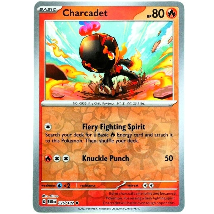 Charcadet - Reverse Holo - Pokemon TCG Scarlet & Violet Paradox Rift #026/182