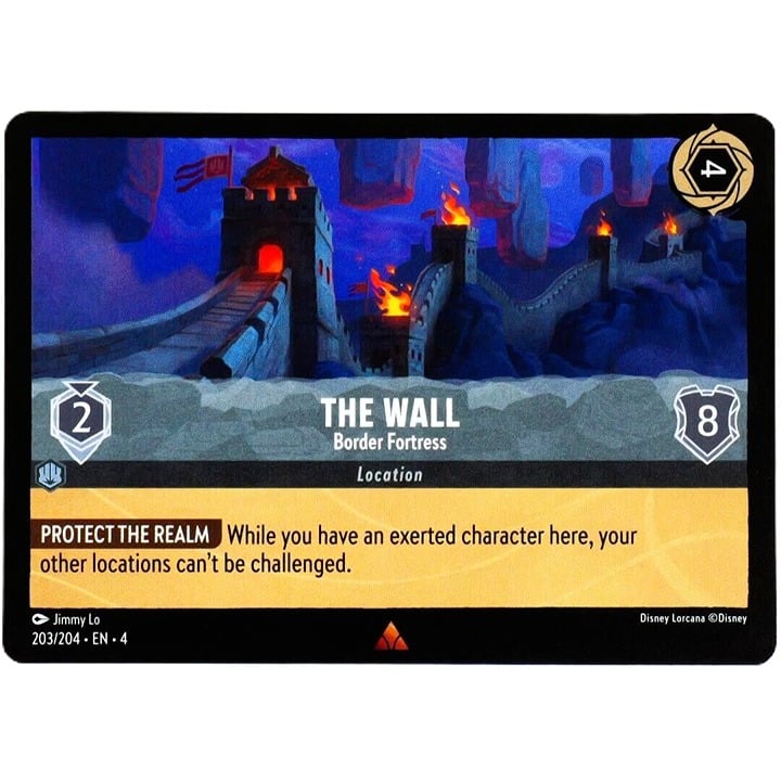 The Wall Border Fortress - Rare - Disney Lorcana TCG Ursula's Return #203/204