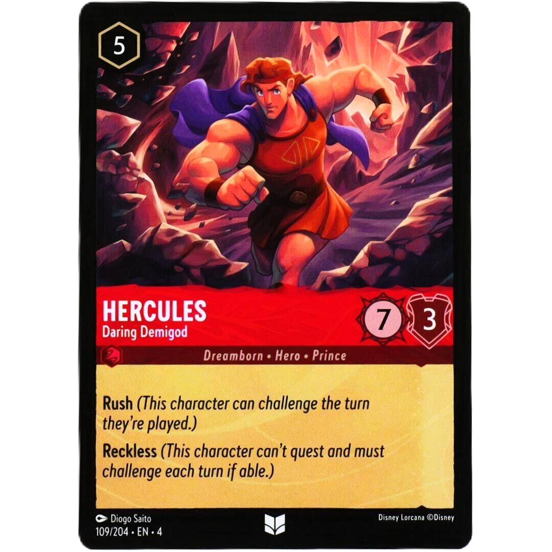 Hercules Daring Demigod - Uncommon - Disney Lorcana TCG Ursula's Return #109/204