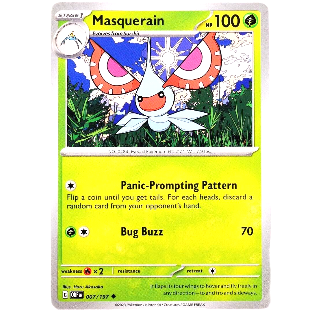 Masquerain - Uncommon - Pokemon TCG Scarlet & Violet Obsidian Flames #007/197