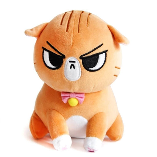 Angry Cat Plush - Orange Tabby - with Spirit Fox Hat that Fits Real Cats!