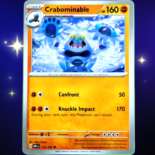 Crabominable - Uncommon - Pokemon TCG Scarlet & Violet Obsidian Flames #115/197