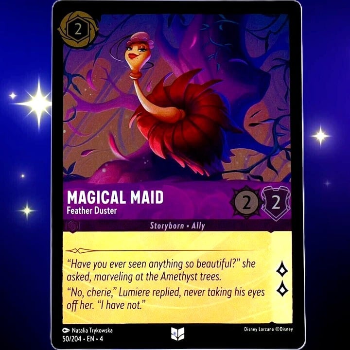 (Foil) Magical Maid Feather Duster - Disney Lorcana TCG Ursula's Return #50/204