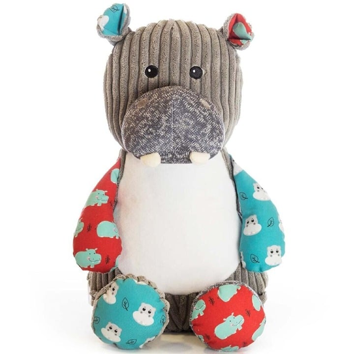 Sensory Hippo Lumpty Lou Stuffed Animal - Patterned Plush