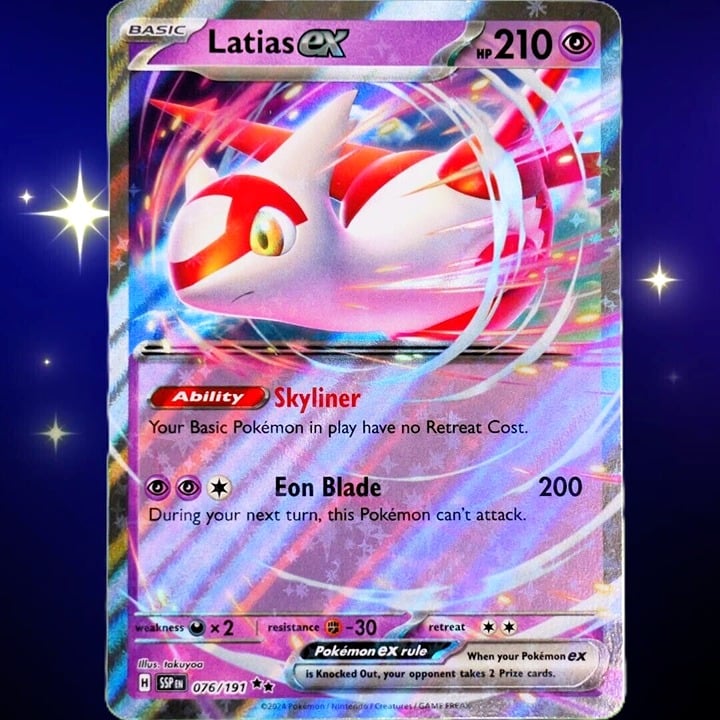 Latias Ex - Double Rare - Pokemon TCG Surging Sparks #076/191