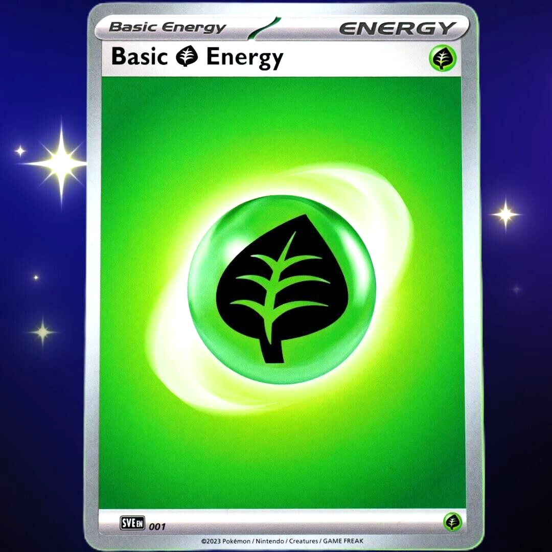 Basic Energy - Grass - Pokemon TCG Scarlet & Violet #001 - Set of 5