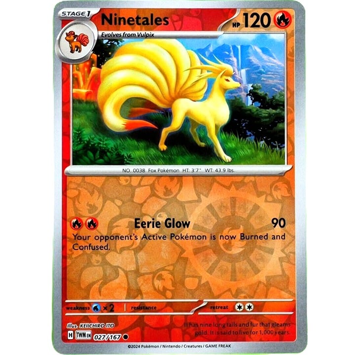 Ninetales - Reverse Holo - Pokemon Scarlet & Violet Twilight Masquerade #027/167