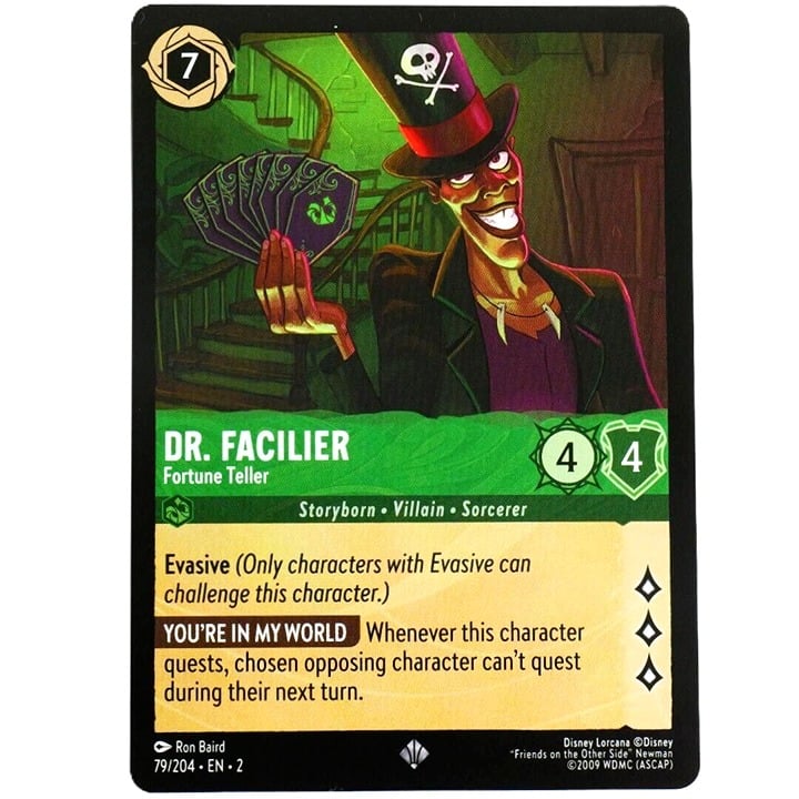 Dr. Facilier Fortune Teller - Super Rare - Lorcana Rise of the Floodborn #79/204