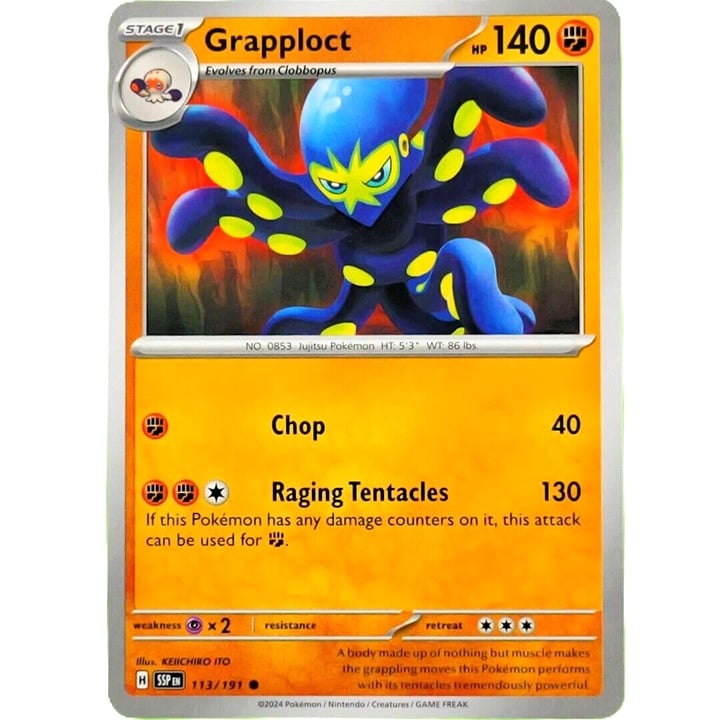 Grapploct - Common - Pokemon TCG Surging Sparks #113/191