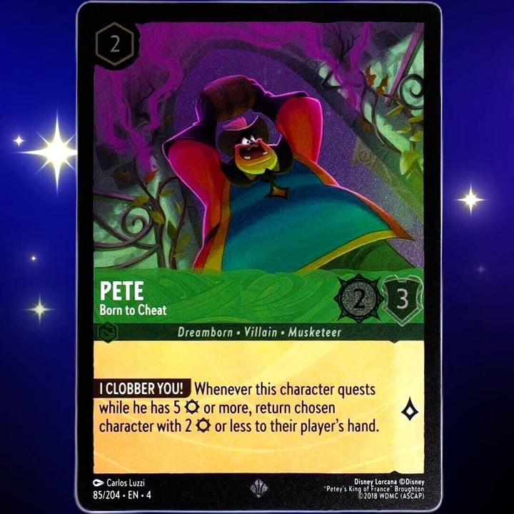 (Foil) Pete Born to Cheat - Super Rare - Disney Lorcana Ursula's Return #85/204