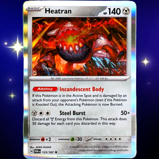 Heatran - Rare Holo - Pokemon TCG Scarlet & Violet Twilight Masquerade #123/167