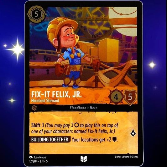 (Foil) Fix-It Felix, JR. Niceland Steward - Disney Lorcana TCG Shimmering Skies #12/204