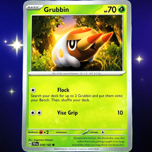 Grubbin - Common - Pokemon TCG Scarlet & Violet Temporal Forces #018/162