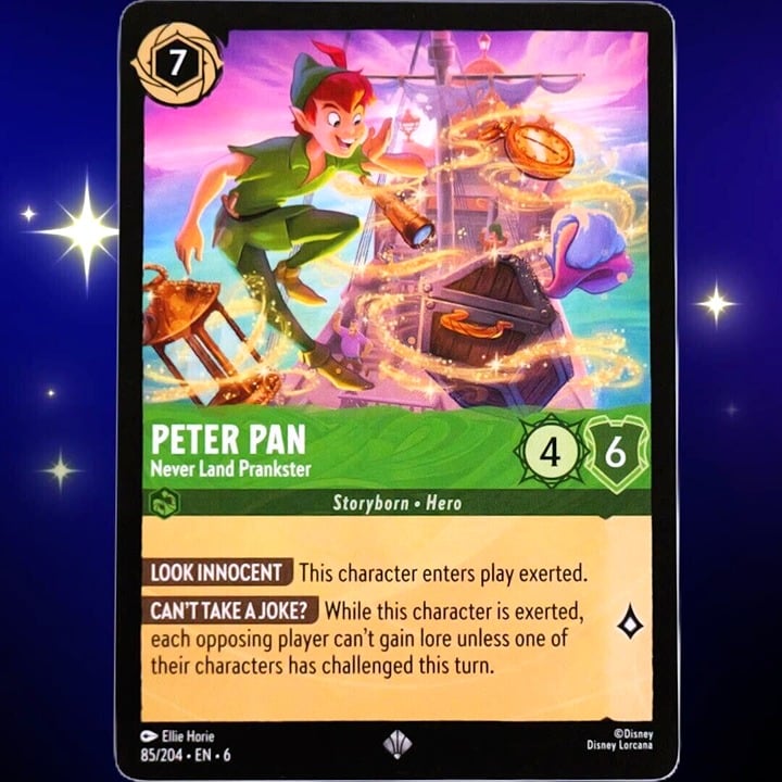 Peter Pan Never Land Prankster - Super Rare - Disney Lorcana Azurite Sea #85/204