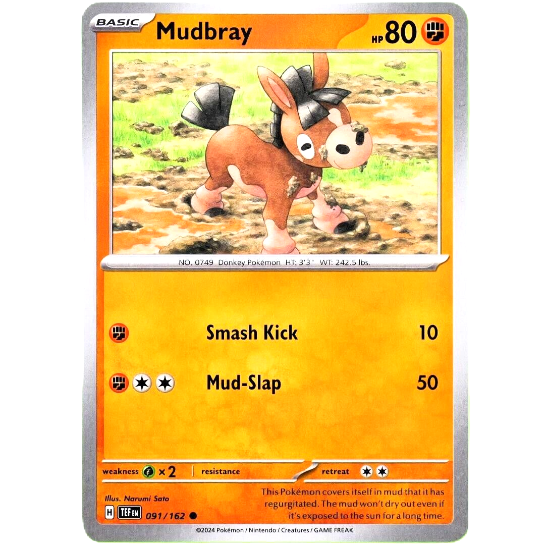 Mudbray - Common - Pokemon TCG Scarlet & Violet Temporal Forces #091/162