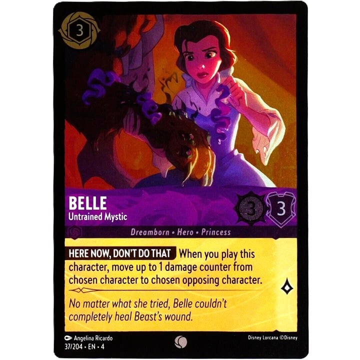 (Foil) Belle Untrained Mystic - Common - Disney Lorcana Ursula's Return #37/204