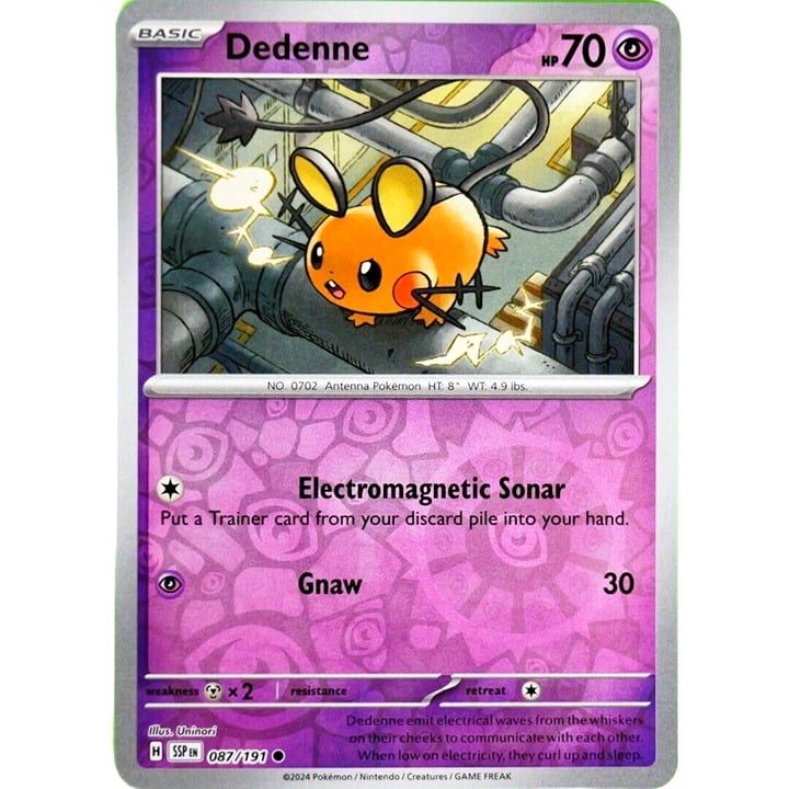 Dedenne - Reverse Holo - Pokemon TCG Surging Sparks #087/191