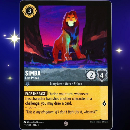 Simba Lost Prince - Common - Disney Lorcana TCG Shimmering Skies #173/204