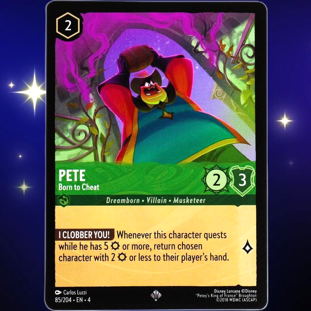 Pete Born to Cheat - Super Rare - Disney Lorcana TCG Ursula's Return #85/204