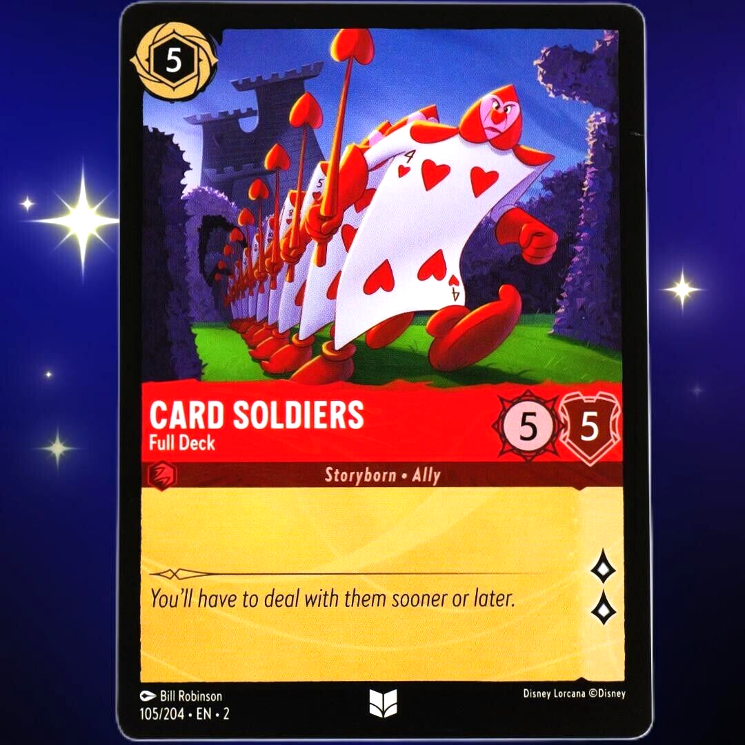 4x Card Soldiers Full Deck - Disney Lorcana TCG Rise of the Floodborn #105/204