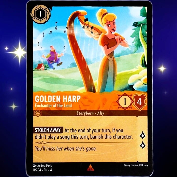 Golden Harp Enchanter of the Land - Rare - Lorcana TCG Ursula's Return #11/204