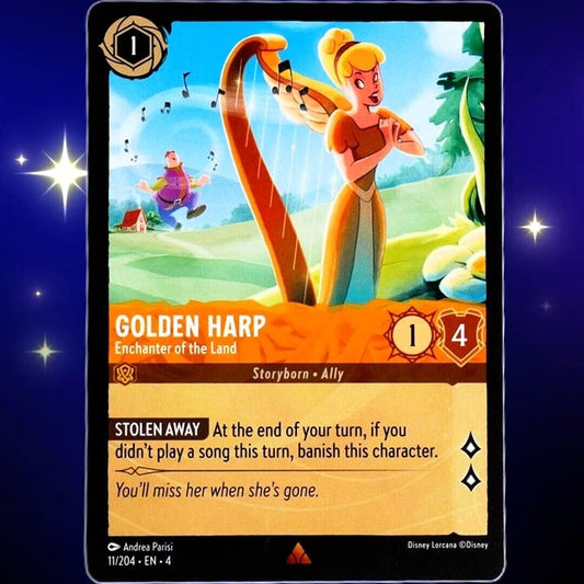 Golden Harp Enchanter of the Land - Rare - Lorcana TCG Ursula's Return #11/204