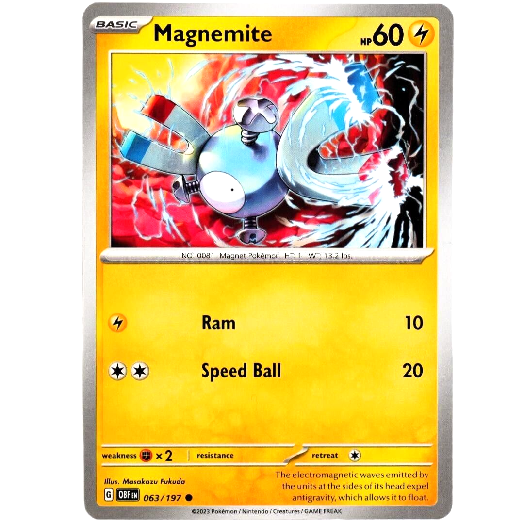 Magnemite - Common - Pokemon TCG Scarlet & Violet Obsidian Flames #063/197