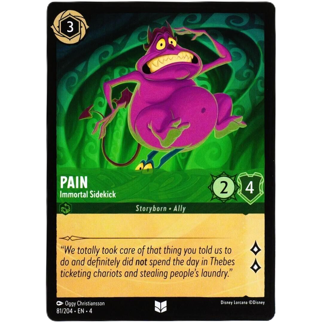 Pain Immortal Sidekick - Uncommon - Disney Lorcana TCG Ursula's Return #81/204