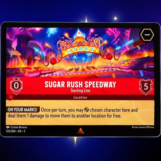 Sugar Rush Speedway Starting Line - Rare - Lorcana TCG Shimmering Skies #135/204