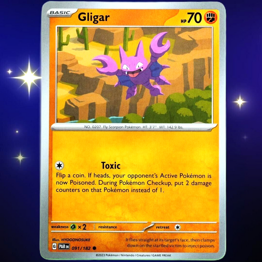 Gligar - Common - Pokemon TCG Scarlet & Violet Paradox Rift #091/182